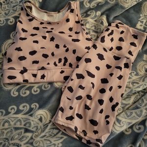 Sports bra and short set